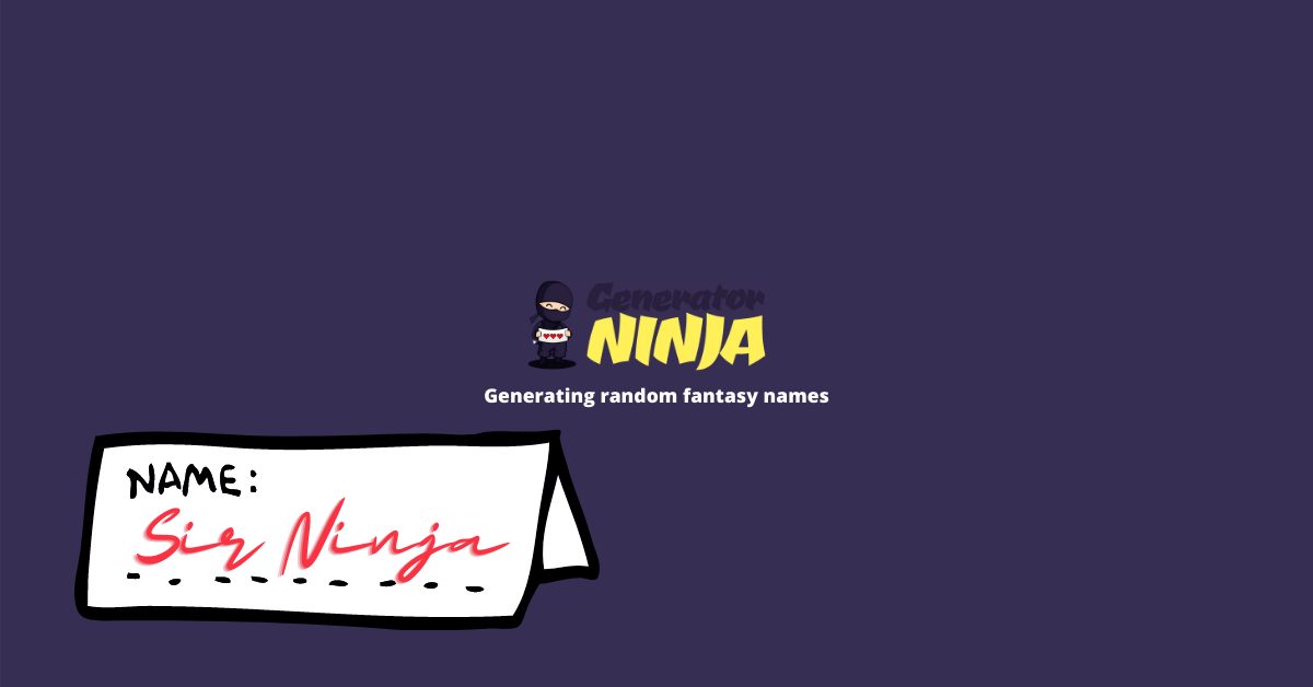 Fantasy Last Name Generator | Generator Ninja
